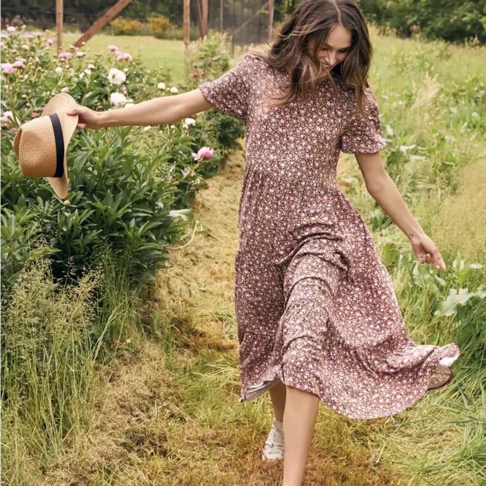 Aerie Garden Party Floral Midi Dress
